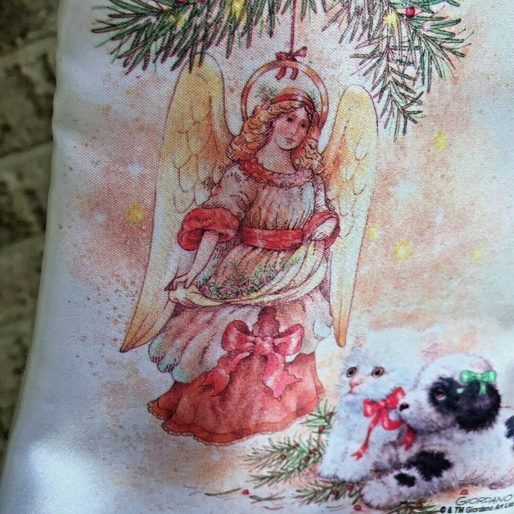 Giordano Christmas Stocking Angel  Kitty Dog NWT